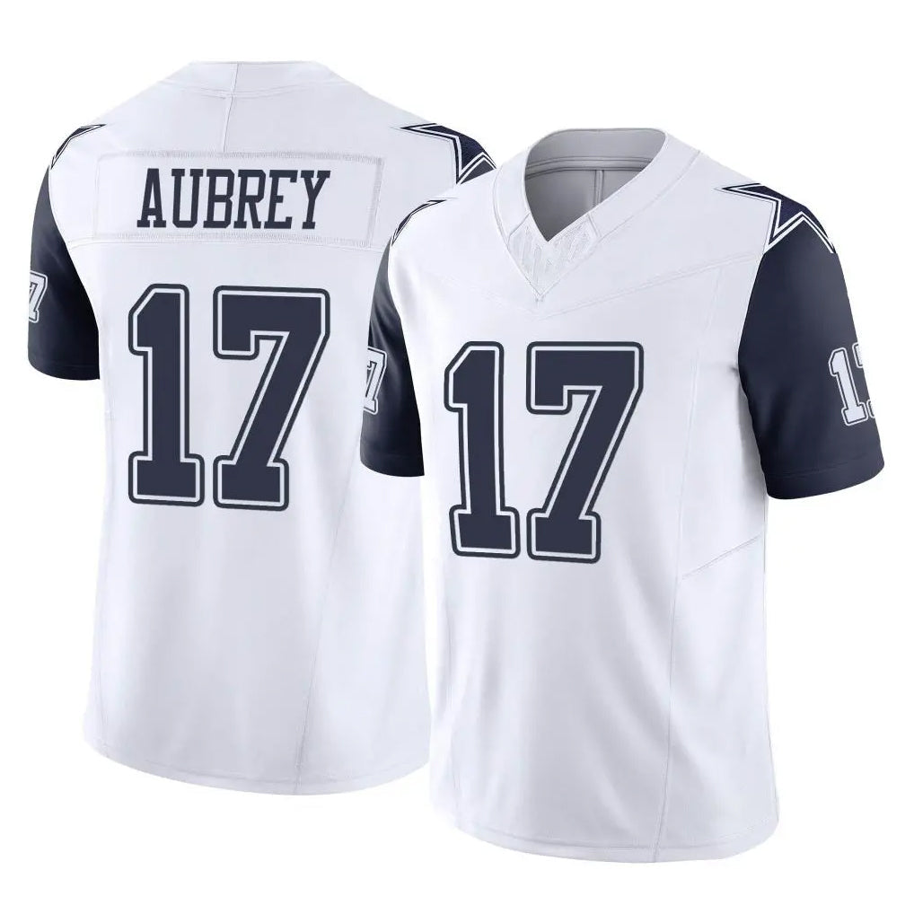 Johmsee D.Cowboys #17 Brandon Aubrey Player White-Navy Limited Vapor F.U.S.E. Home Game Stitched Jerseys
