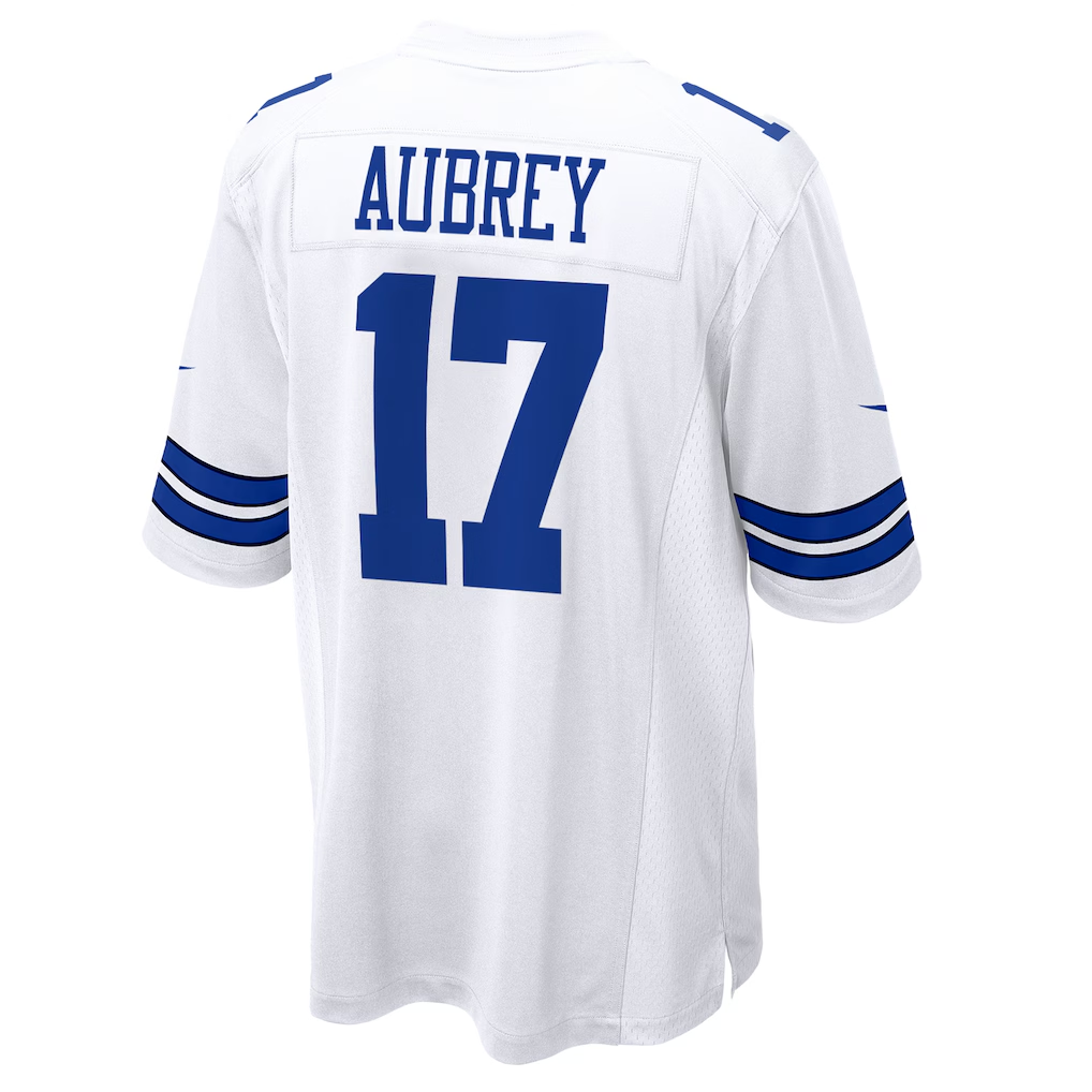 Johmsee D.Cowboys #17 Brandon Aubrey White Game Stitched Jerseys
