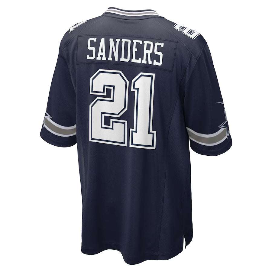 Johmsee D.Cowboys #21 Deion Sanders Player Navy Home Game Stitched Jerseys