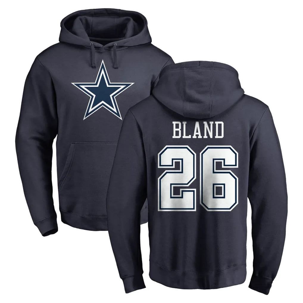 Johmsee D.Cowboys #26 DaRon Bland Player Navy Pullover Hoodies Limited Stitched Jerseys