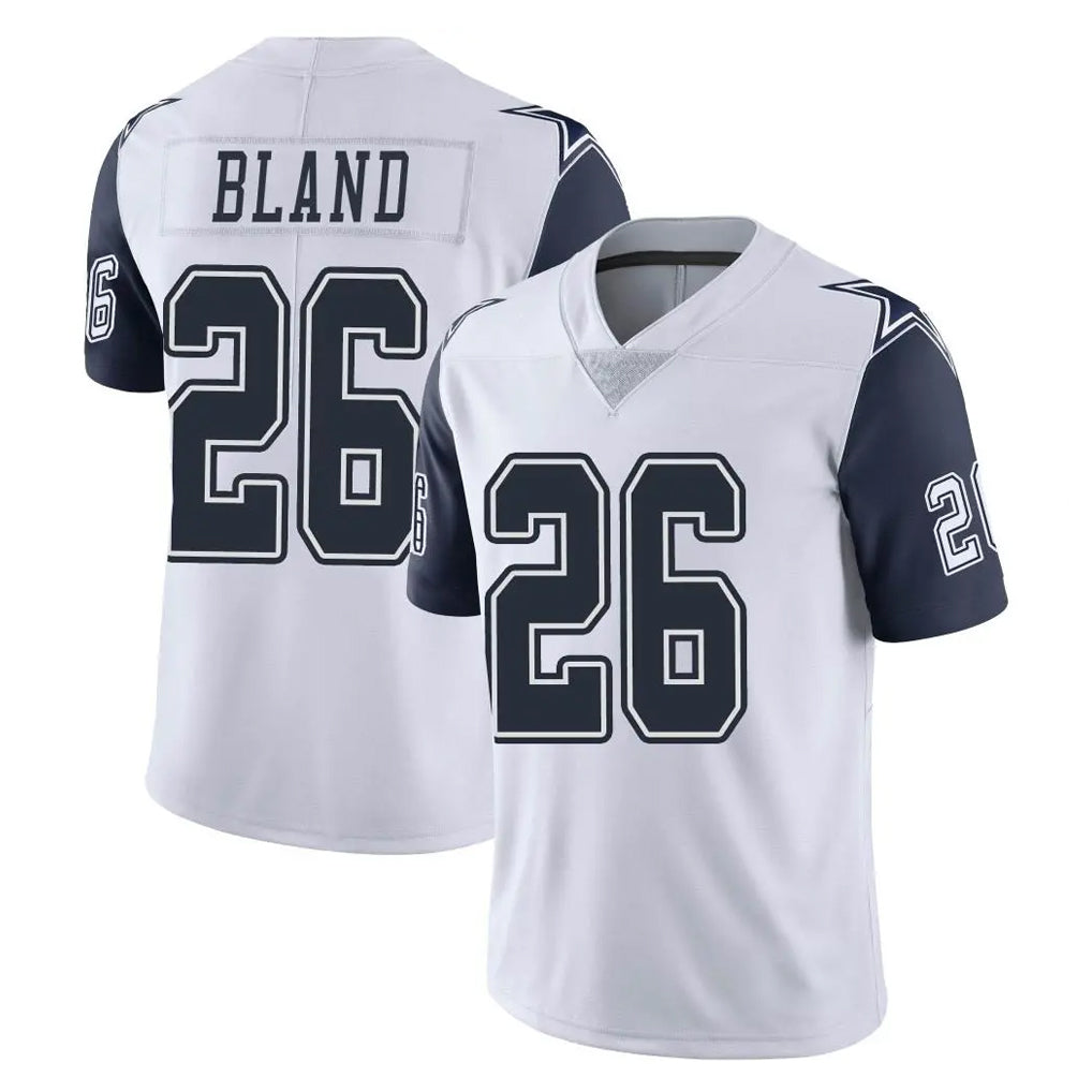 Johmsee D.Cowboys #26 DaRon Bland Player White-Navy Limited Color Rush Vapor Untouchable Home Game Stitched Jerseys