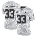 Johmsee D.Cowboys #33 Javonte Williams Player Arctic Camo Salute to Service Limited Home Game Stitched Jerseys