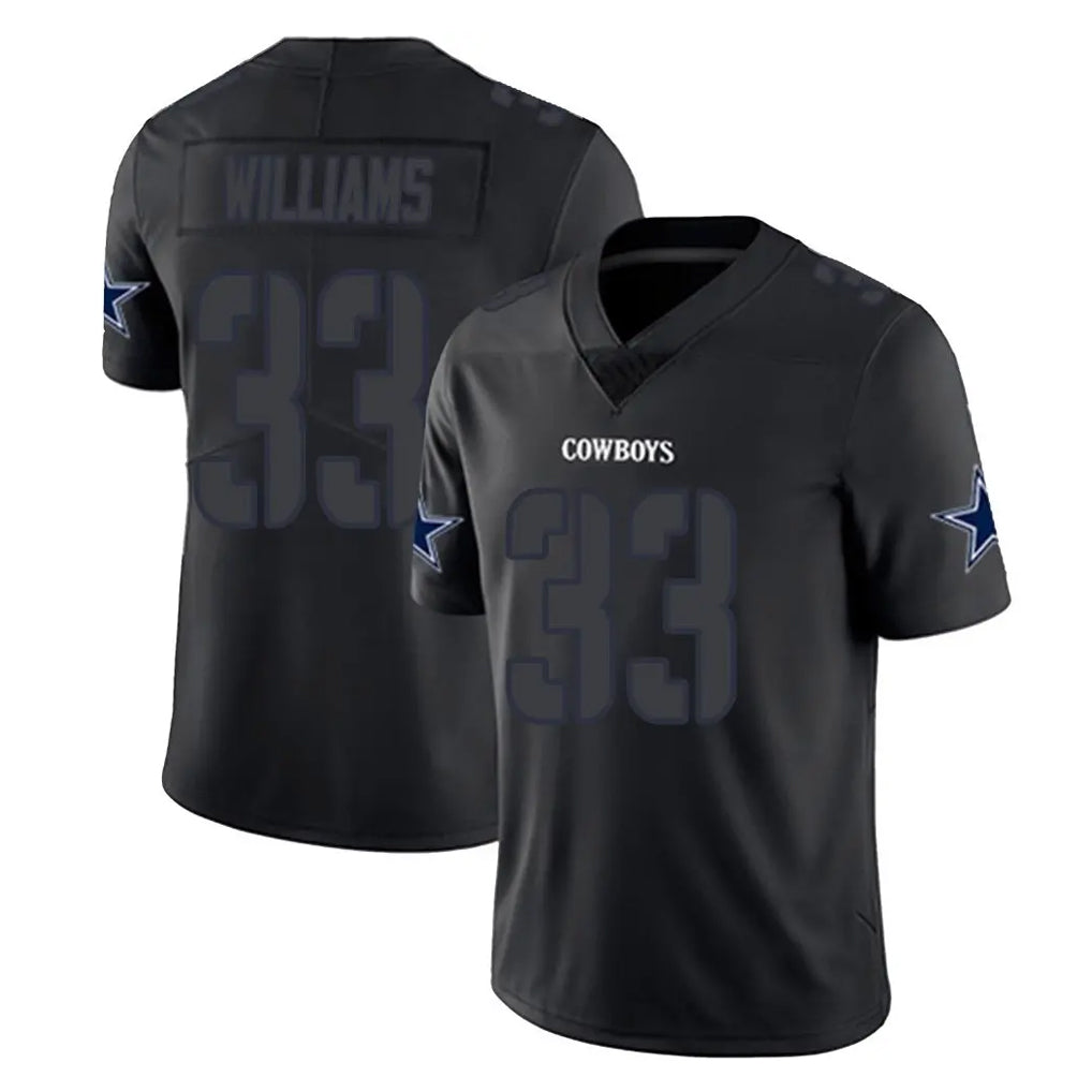Johmsee D.Cowboys #33 Javonte Williams Player Black Impact Limited Home Game Stitched Jerseys