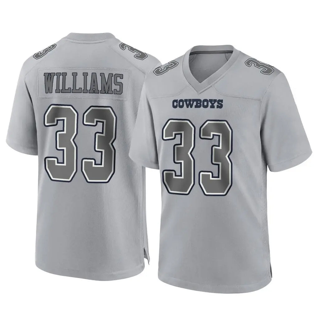 Johmsee D.Cowboys #33 Javonte Williams Player Gray Atmosphere Fashion Home Game Stitched Jerseys