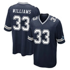 Johmsee D.Cowboys #33 Javonte Williams Player Navy Home Game Stitched Jerseys