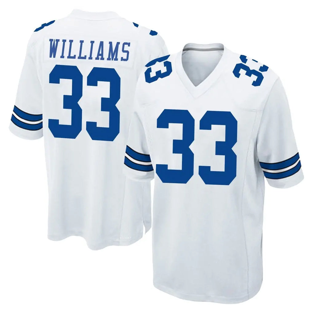 Johmsee D.Cowboys #33 Javonte Williams Player White Home Game Stitched Jerseys