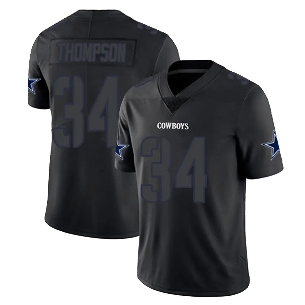 Johmsee D.Cowboys #34 Jalen Thompson Player Black Impact Limited Home Game Stitched Jerseys