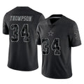 Johmsee D.Cowboys #34 Jalen Thompson Player Black Limited Reflective Home Game Stitched Jerseys