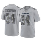 Johmsee D.Cowboys #34 Jalen Thompson Player Gray Atmosphere Fashion Home Game Stitched Jerseys