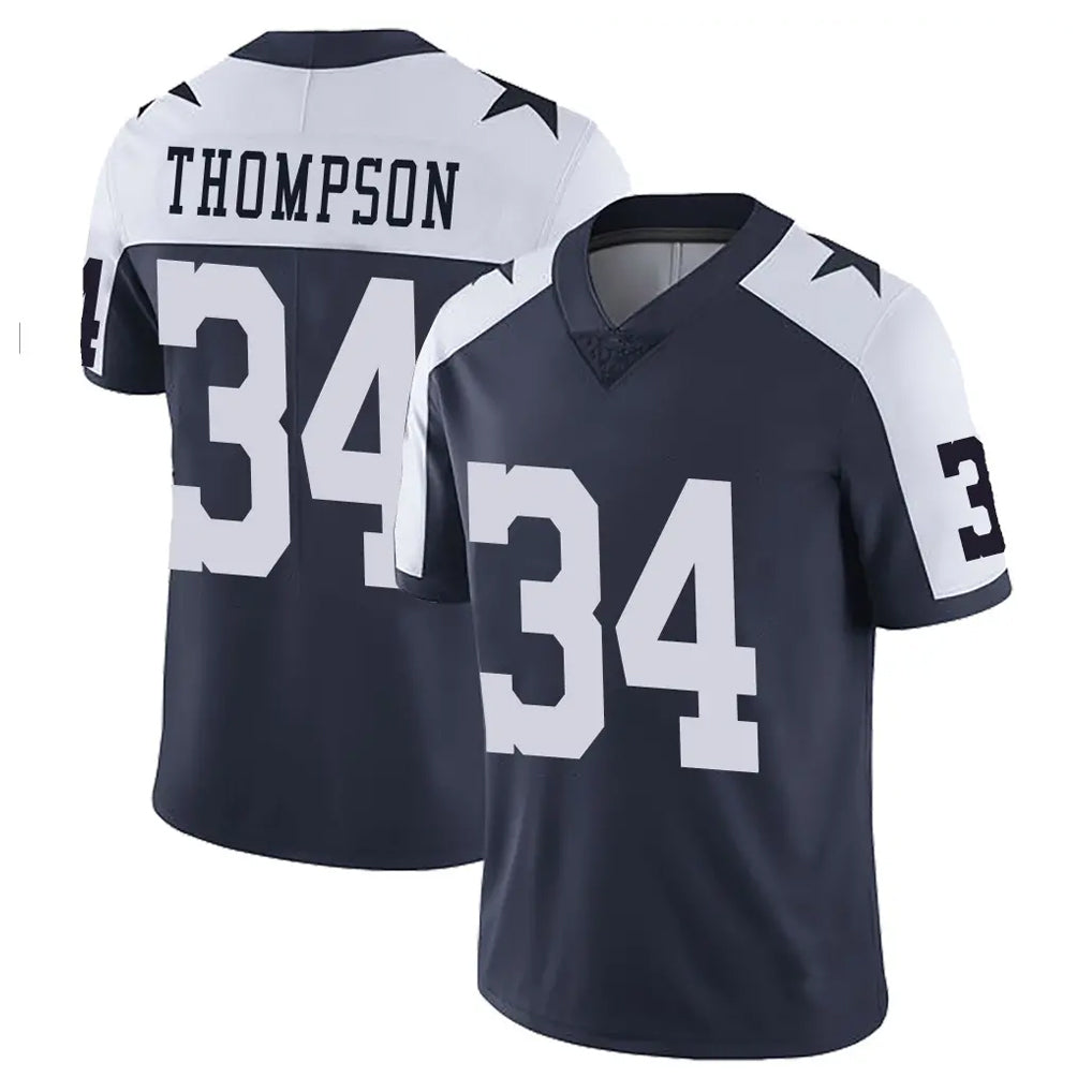 Johmsee D.Cowboys #34 Jalen Thompson Player Navy-White Limited Alternate Vapor Untouchable Home Game Stitched Jerseys