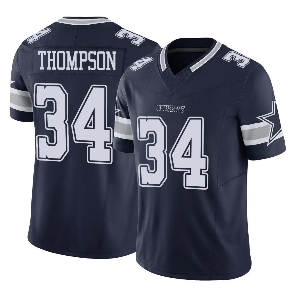 Johmsee D.Cowboys #34 Jalen Thompson Player Navy Limited Vapor F.U.S.E. Home Game Stitched Jerseys