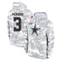 Johmsee D.Cowboys #3 George Pickens Player Arctic Camo Salute to Service Hoodies Limited Game Stitched Jerseys