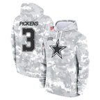 Johmsee D.Cowboys #3 George Pickens Player Arctic Camo Salute to Service Hoodies Limited Game Stitched Jerseys