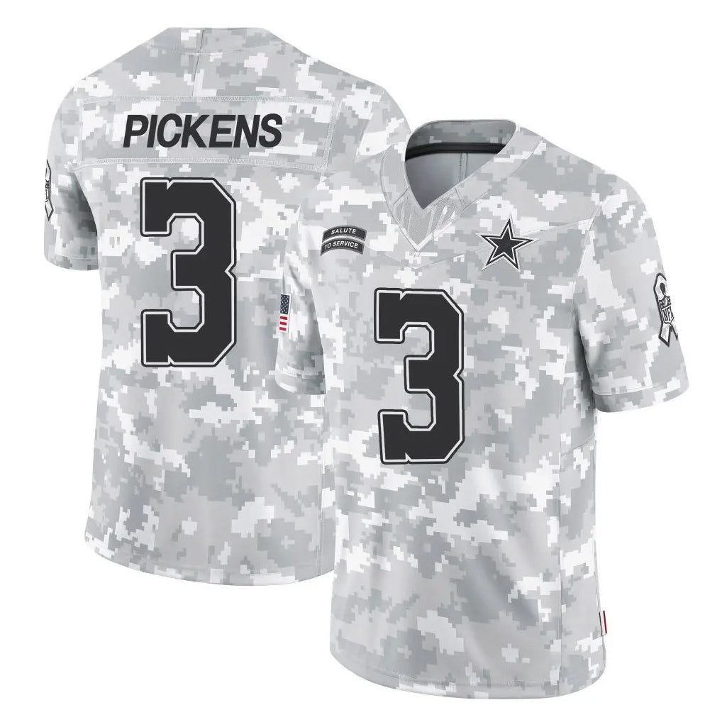 Johmsee D.Cowboys #3 George Pickens Player Arctic Camo Salute to Service Limited Home Game Stitched Jerseys