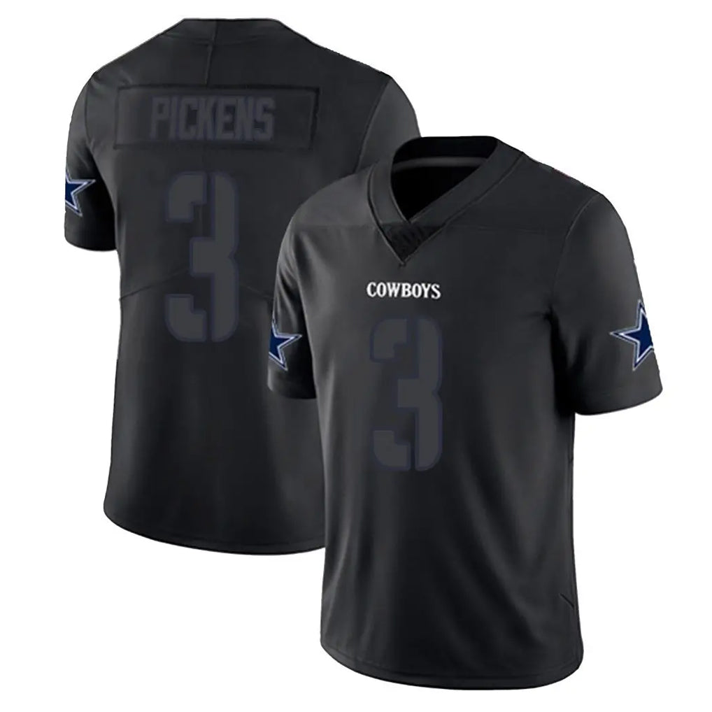 Johmsee D.Cowboys #3 George Pickens Player Black Impact Limited Home Game Stitched Jerseys