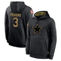 Johmsee D.Cowboys #3 George Pickens Player Black Salute to Service Pullover Hoodies Limited Stitched Jerseys