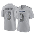 Johmsee D.Cowboys #3 George Pickens Player Gray Atmosphere Fashion Home Game Stitched Jerseys
