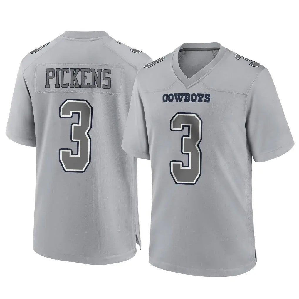 Johmsee D.Cowboys #3 George Pickens Player Gray Atmosphere Fashion Home Game Stitched Jerseys