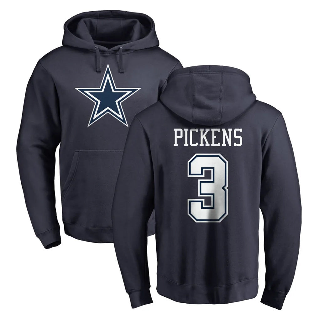 Johmsee D.Cowboys #3 George Pickens Player Navy Pullover Hoodies Limited Stitched Jerseys