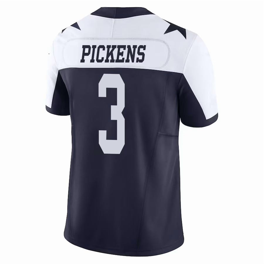 Johmsee D.Cowboys #3 George Pickens Player Navy Throwback Stitched Jerseys