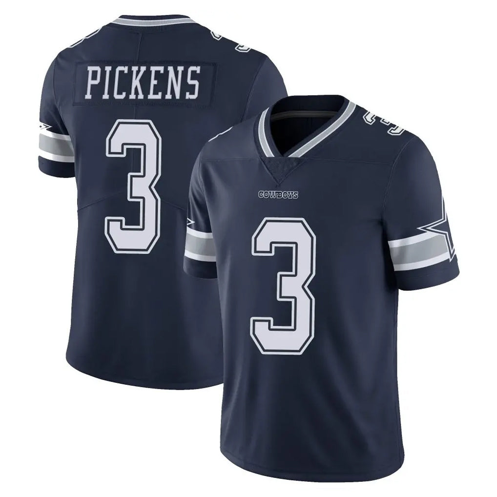 Johmsee D.Cowboys #3 George Pickens Player Navy Vapor Untouchable Limited Home Game Stitched Jerseys