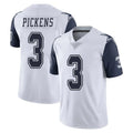 Johmsee D.Cowboys #3 George Pickens Player White-Navy Limited Color Rush Vapor Untouchable Home Game Stitched Jerseys