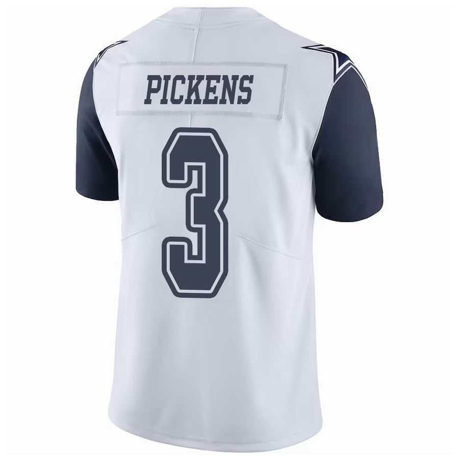 Johmsee D.Cowboys #3 George Pickens Player White Throwback Stitched Jerseys
