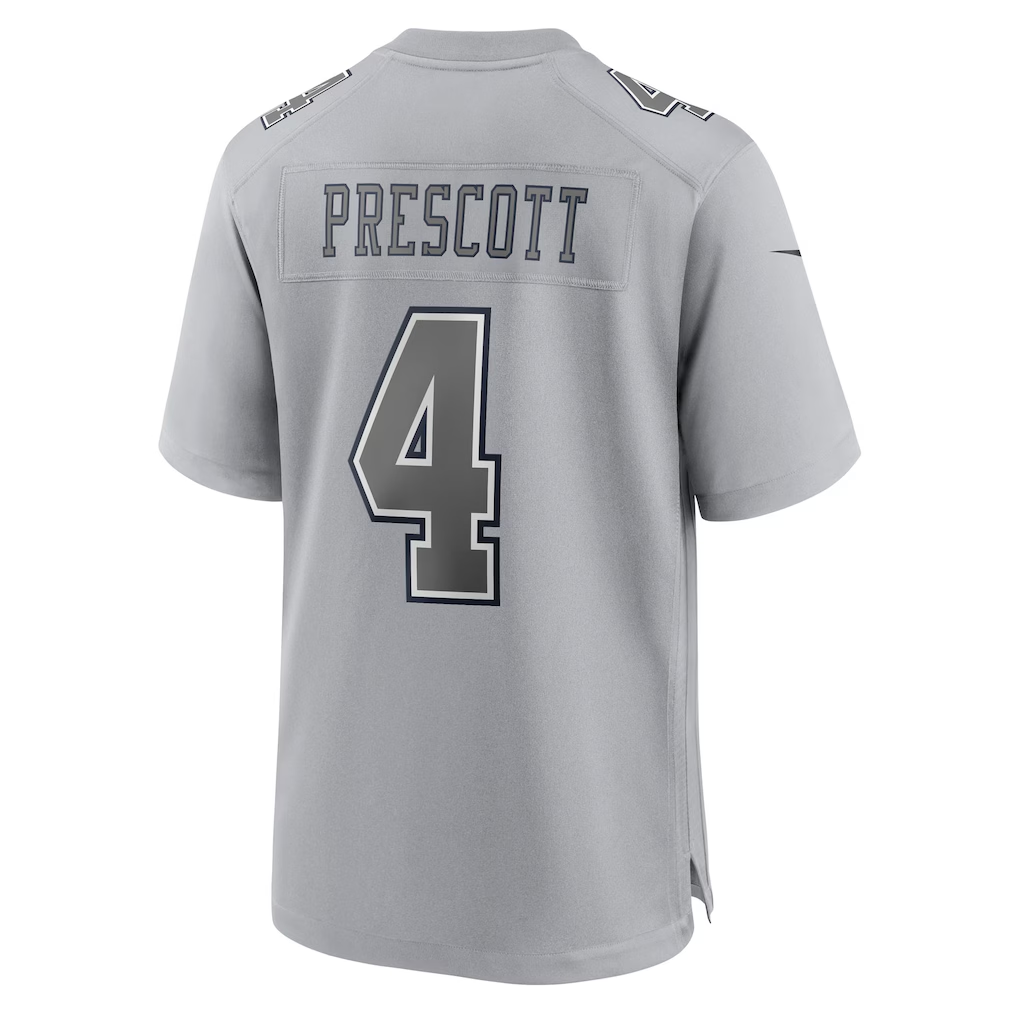 Johmsee D.Cowboys #4 Dak Prescott Gray Atmosphere Fashion Game  Stitched Jerseys