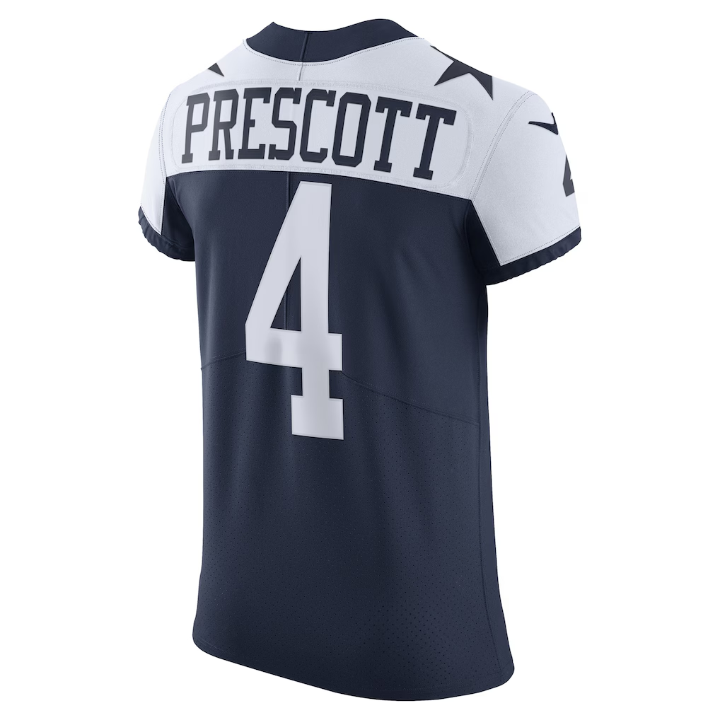 Johmsee D.Cowboys #4 Dak Prescott Navy Alternate Vapor Elite Player Stitched Jersey