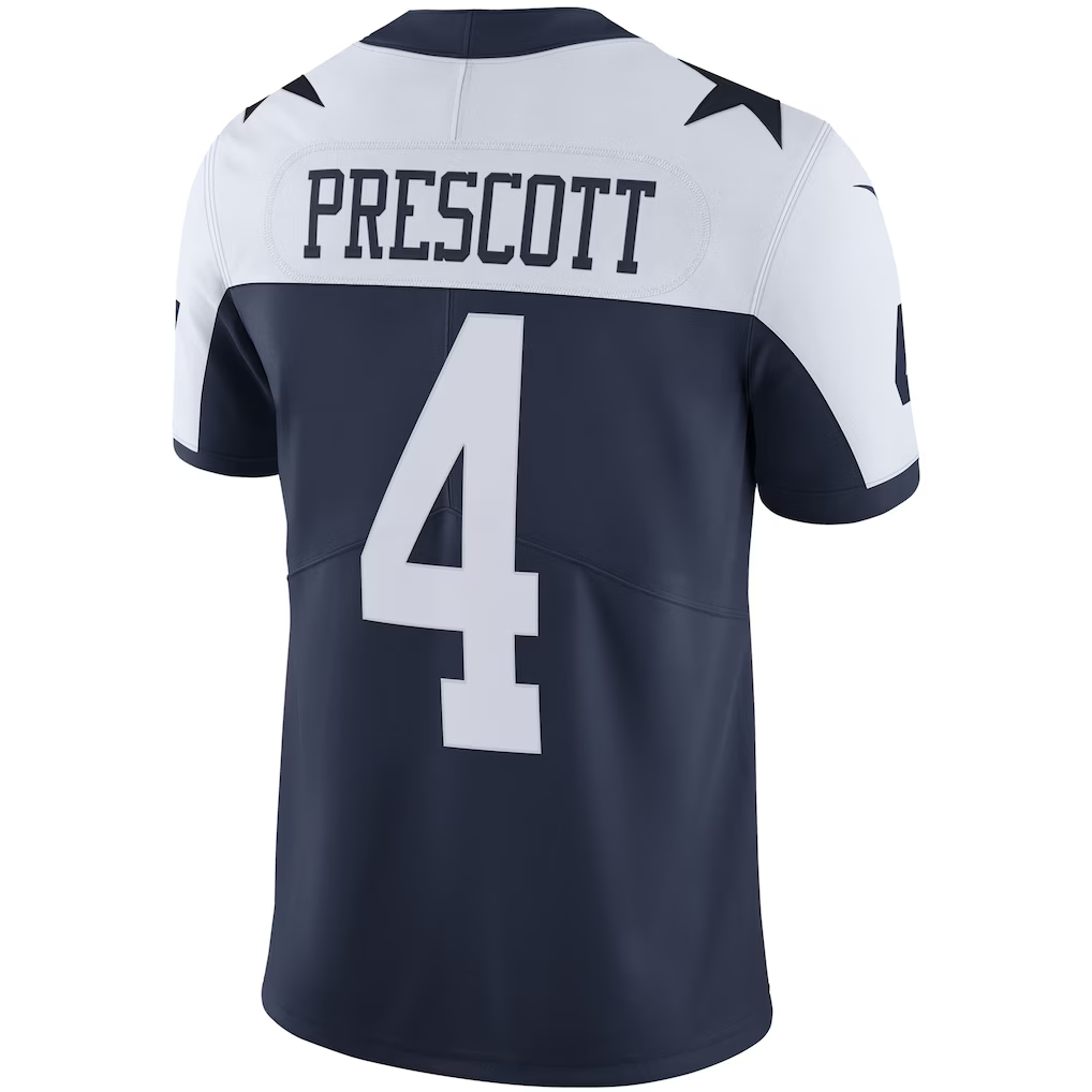 Johmsee D.Cowboys #4 Dak Prescott Navy Alternate Vapor Limited Stitched Jerseys