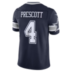 Johmsee D.Cowboys #4 Dak Prescott Navy Team Vapor F.U.S.E. Stitched Limited Stitched Jerseys