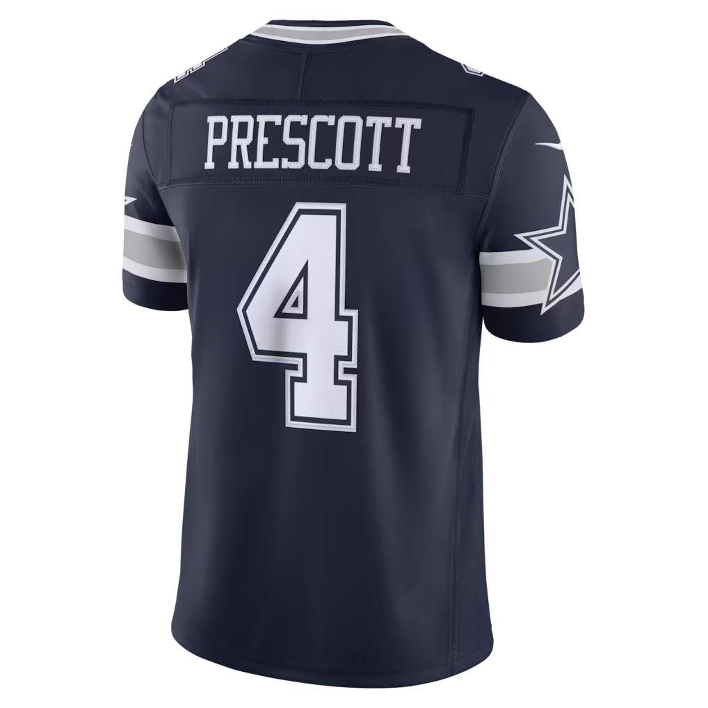 Johmsee D.Cowboys #4 Dak Prescott Navy Team Vapor F.U.S.E. Stitched Limited Stitched Jerseys