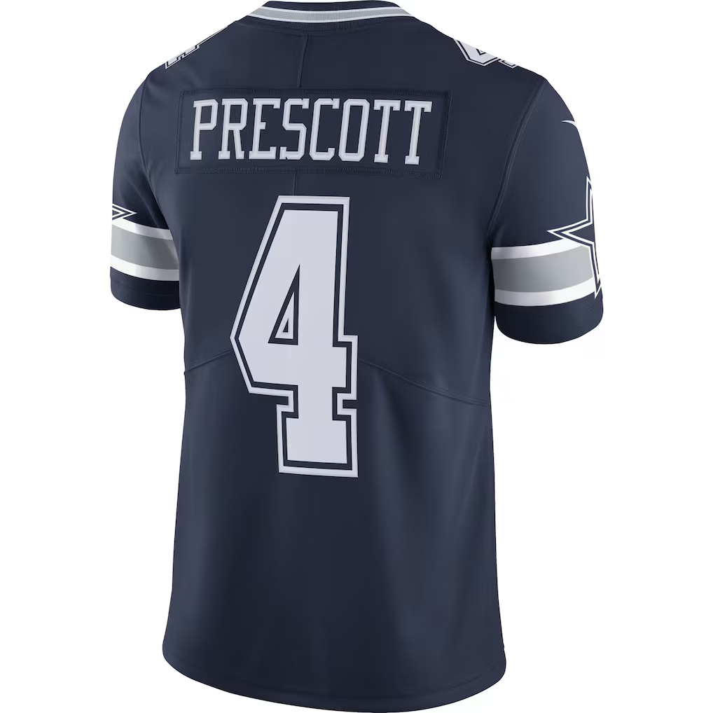 Johmsee D.Cowboys #4 Dak Prescott Navy Vapor Limited Player Stitched Jerseys