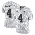 Johmsee D.Cowboys #4 Dak Prescott Player Arctic Camo Salute to Service Limited Home Game Stitched Jerseys