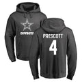 Johmsee D.Cowboys #4 Dak Prescott Player Ash One Color Pullover Hoodie Limited Stitched Jerseys