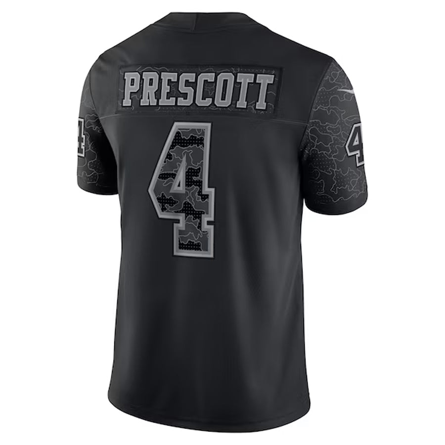 Johmsee D.Cowboys #4 Dak Prescott Player Black RFLCTV Limited Stitched Jerseys