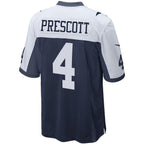 Johmsee D.Cowboys #4 Dak Prescott Player Navy Alternate Game Stitched Jerseys