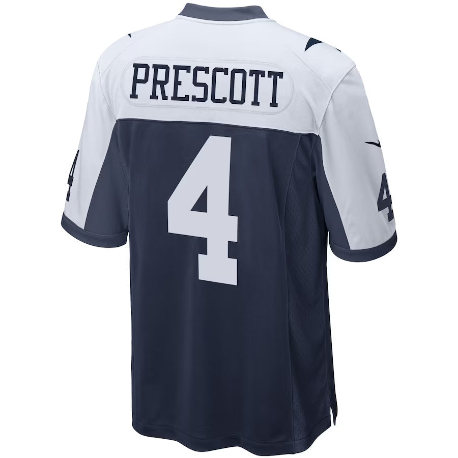 Johmsee D.Cowboys #4 Dak Prescott Player Navy Alternate Game Stitched Jerseys