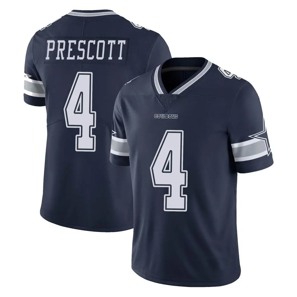 Johmsee D.Cowboys #4 Dak Prescott Player Navy Vapor Untouchable Limited Home Game Stitched Jerseys