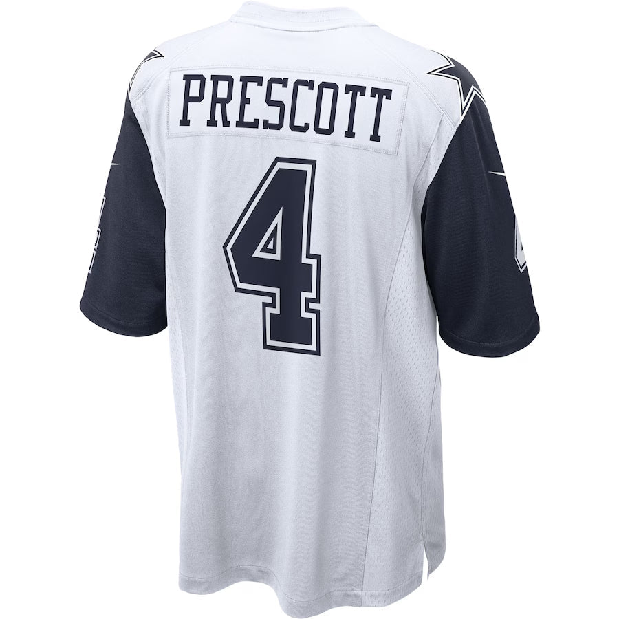 Johmsee D.Cowboys #4 Dak Prescott Player White Alternate Game Stitched Jerseys