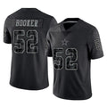 Johmsee D.Cowboys #52 Tyler Booker Player Black Limited Reflective Home Game Stitched Jerseys