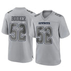 Johmsee D.Cowboys #52 Tyler Booker Player Gray Atmosphere Fashion Home Game Stitched Jerseys
