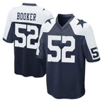 Johmsee D.Cowboys #52 Tyler Booker Player Navy-White Alternate Home Game Stitched Jerseys