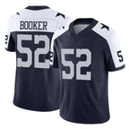 Johmsee D.Cowboys #52 Tyler Booker Player Navy-White Limited Alternate Vapor F.U.S.E. Home Game Stitched Jerseys