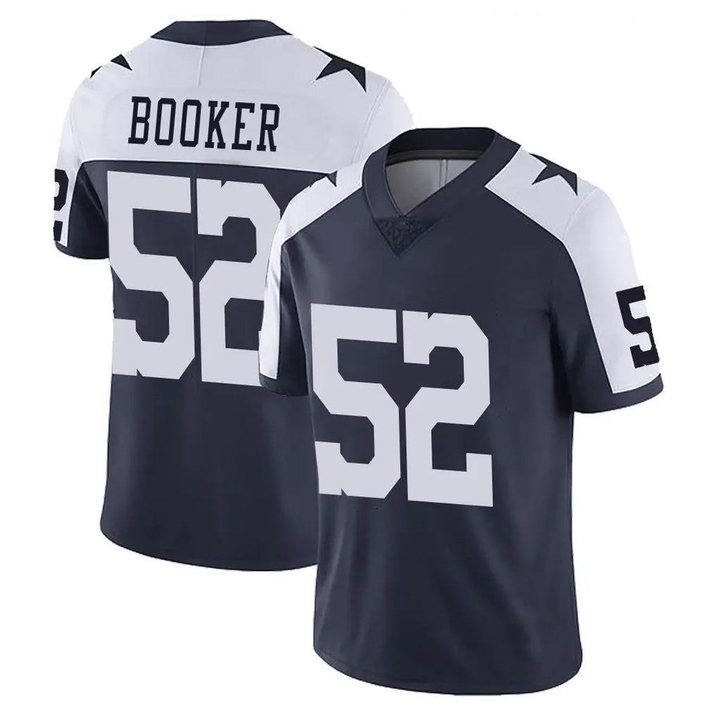 Johmsee D.Cowboys #52 Tyler Booker Player Navy-White Limited Alternate Vapor Untouchable Home Game Stitched Jerseys