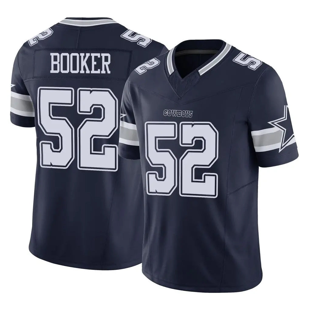 Johmsee D.Cowboys #52 Tyler Booker Player Navy Limited Vapor F.U.S.E. Home Game Stitched Jerseys
