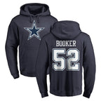Johmsee D.Cowboys #52 Tyler Booker Player Navy Pullover Hoodies Limited Stitched Jerseys