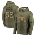 Johmsee D.Cowboys #52 Tyler Booker Player Olive Salute to Service Pullover Hoodies Home Game Stitched Jerseys