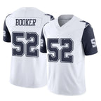Johmsee D.Cowboys #52 Tyler Booker Player White-Navy Limited Vapor F.U.S.E. Home Game Stitched Jerseys