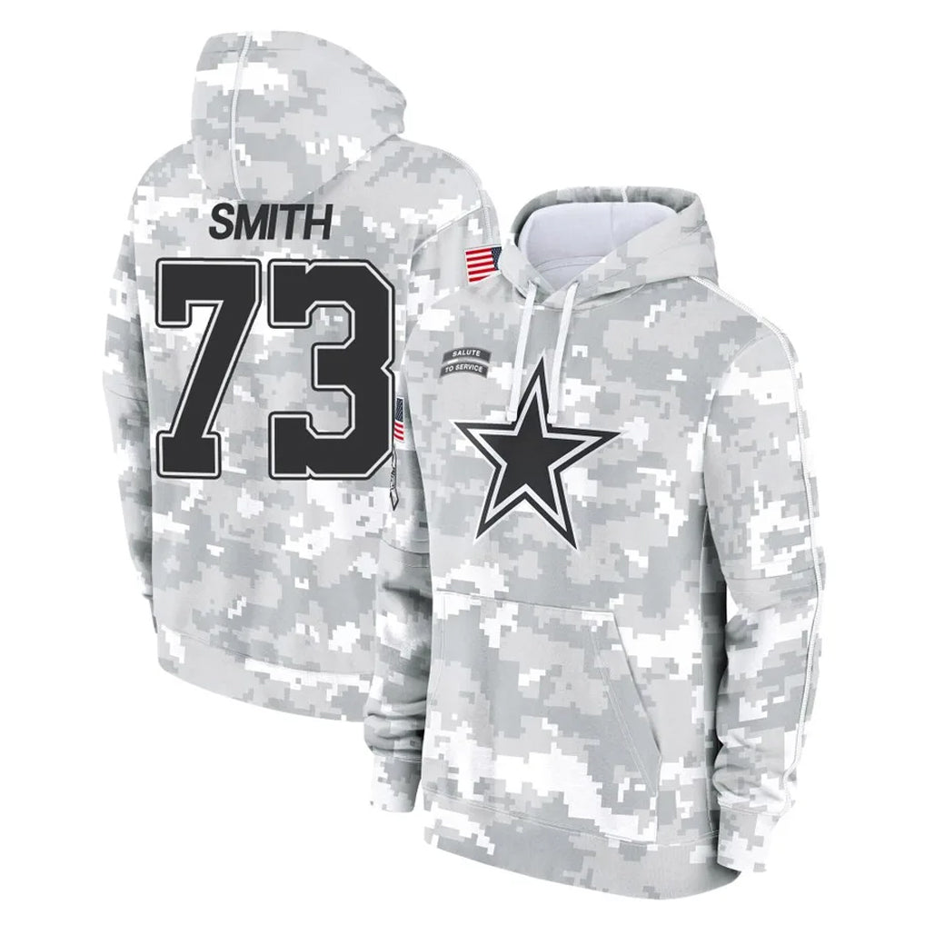 Johmsee D.Cowboys #73 Tyler Smith Player Arctic Camo Salute to Service Hoodies Limited Game Stitched Jerseys